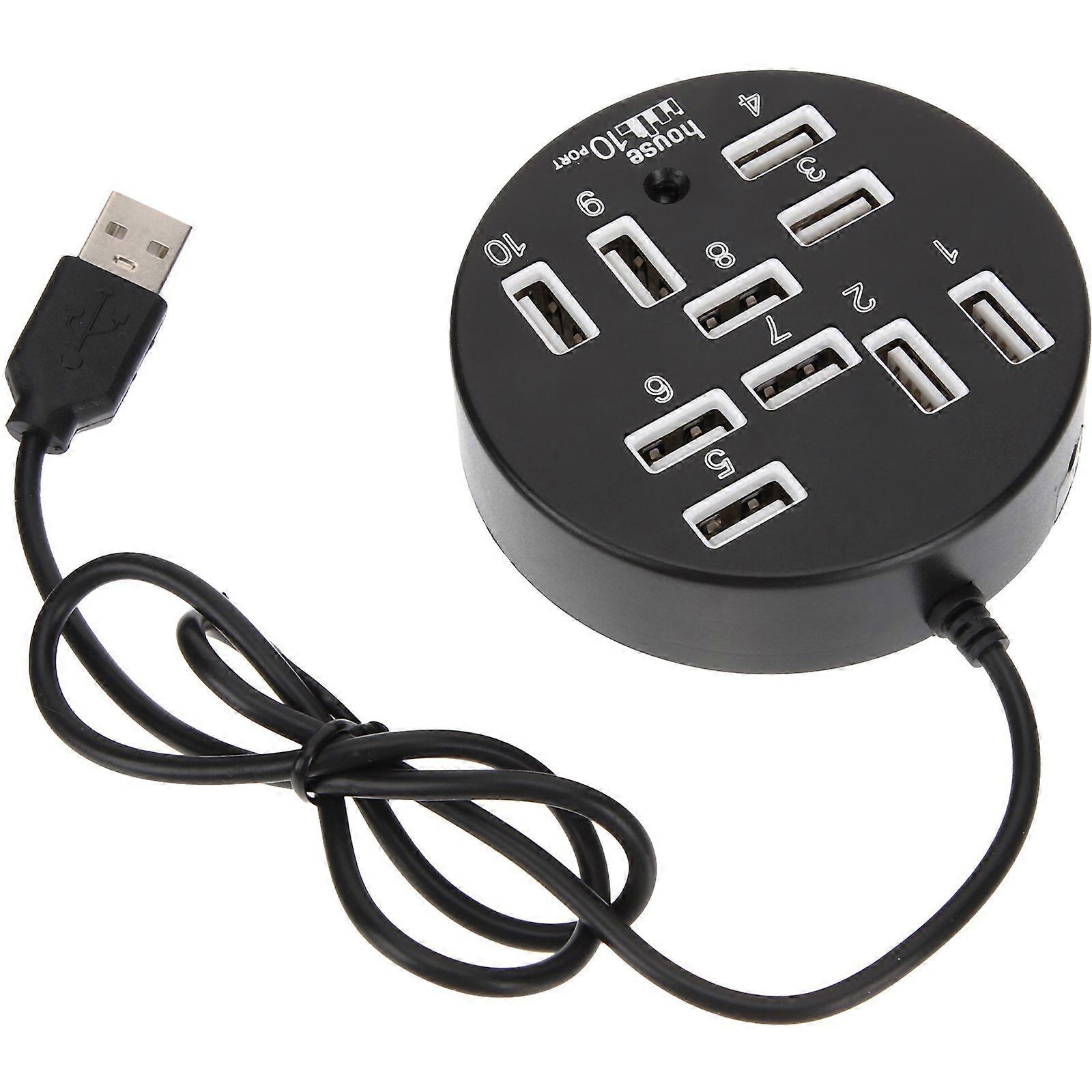 Usb Hub 10 Ports Usb Expander Usb Hub Extension For Laptop Desktop Computer