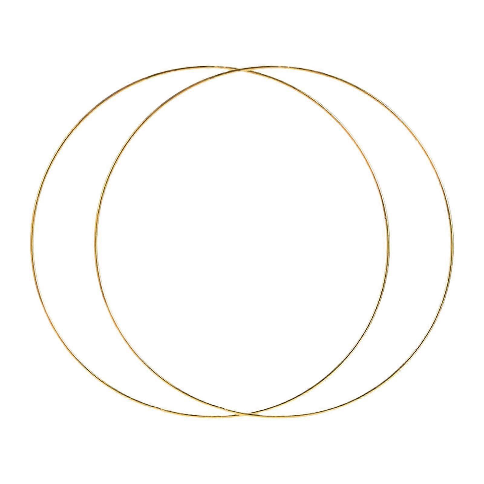 2ピースメタルフープリング5mm厚サークル多機能ゴールドカラーウォール用