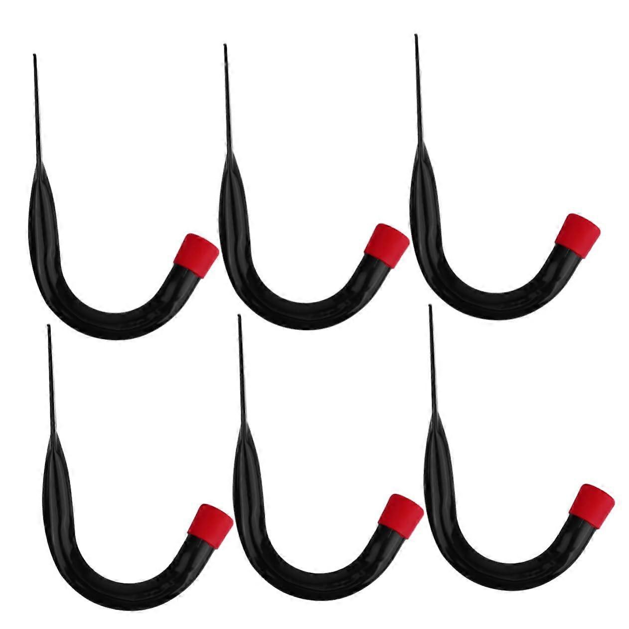 Garage Storage Utility Hooks 6pcs Heavy-Duty Wall-Mounted Iron Garden Tool Holders for Organizing Tools and Equipment