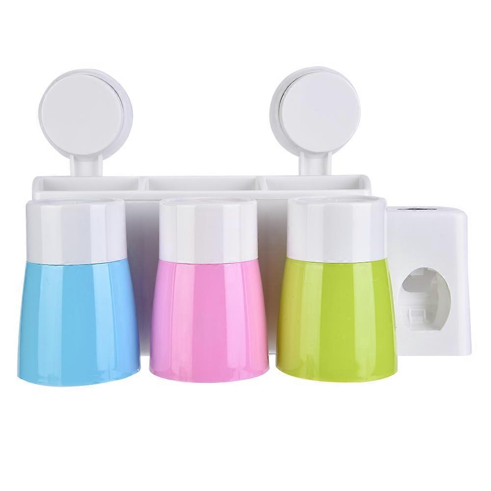 No Drilling Toothpaste Toothbrush Rinsing Cup Organizer Toothpaste Dispenser