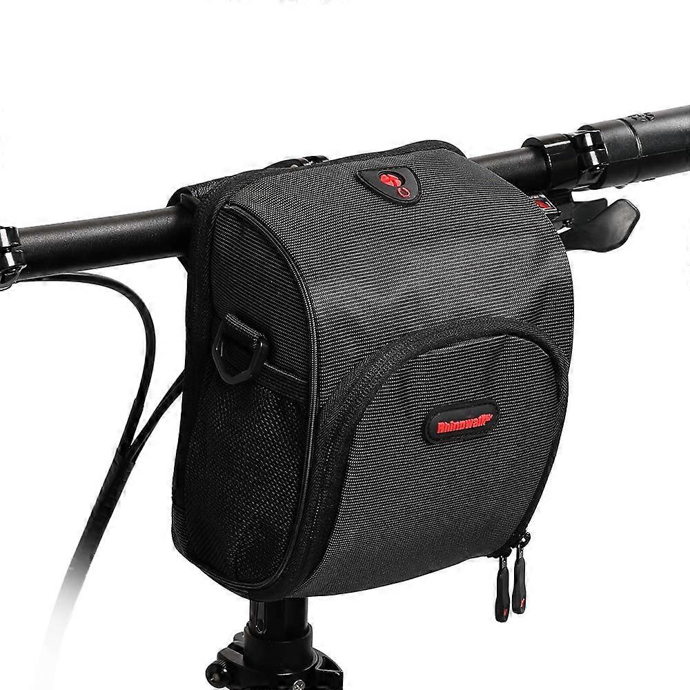 Bike Handlebar Bag for Mountain Bikes, Waterproof Front Frame Pouch with Shoulder Strap and Rain Cover, Versatile Storage Solution