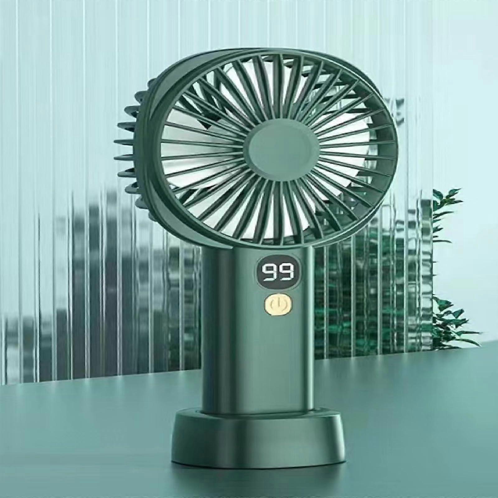 Silent High Wind Power Mini Handheld Fan - Rechargeable USB Desktop Fan with Compact Size and Quiet Operation