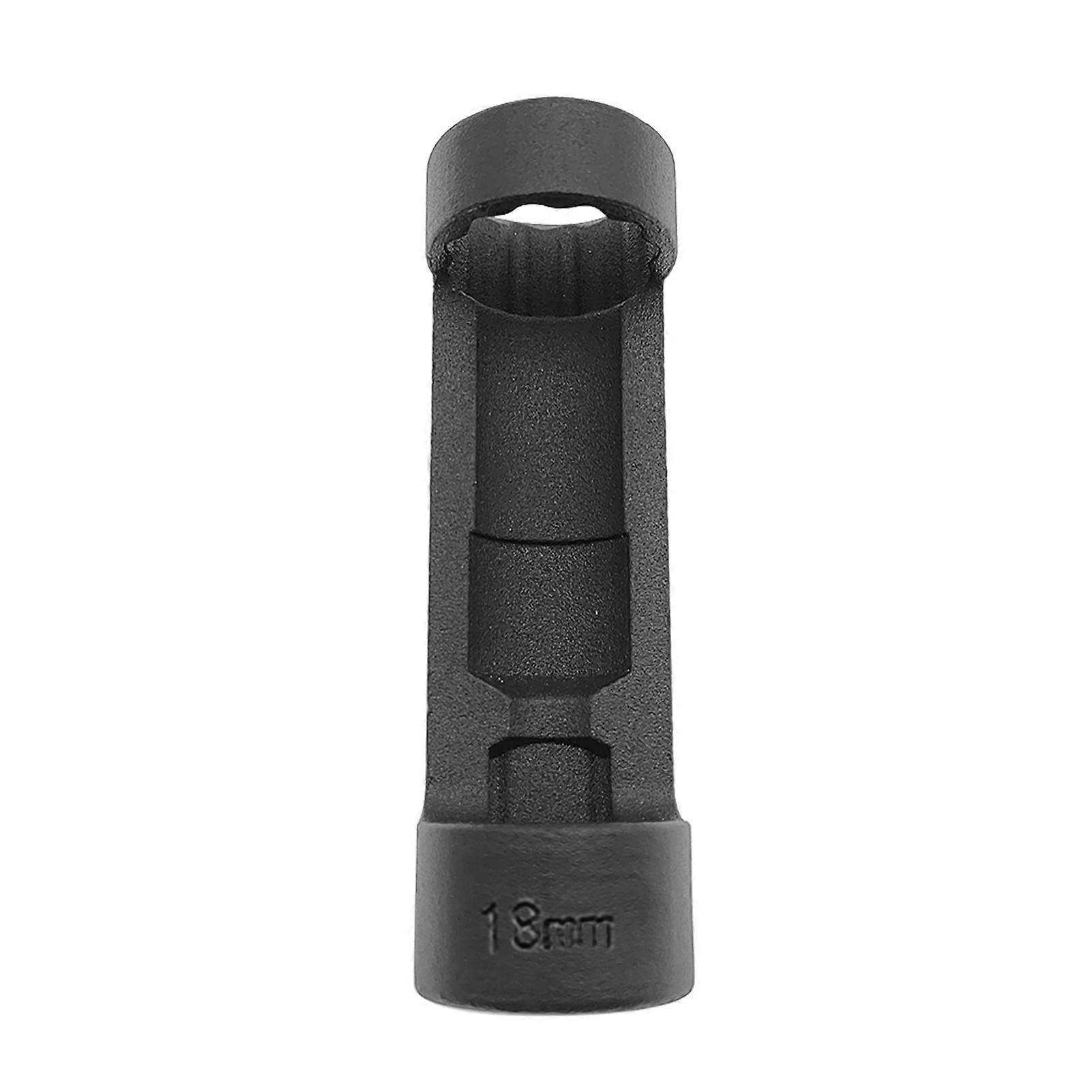 Strut Nut Socket, 12 Point, 1/2'' Drive, Auto Repair Tool (18mm, Black)
