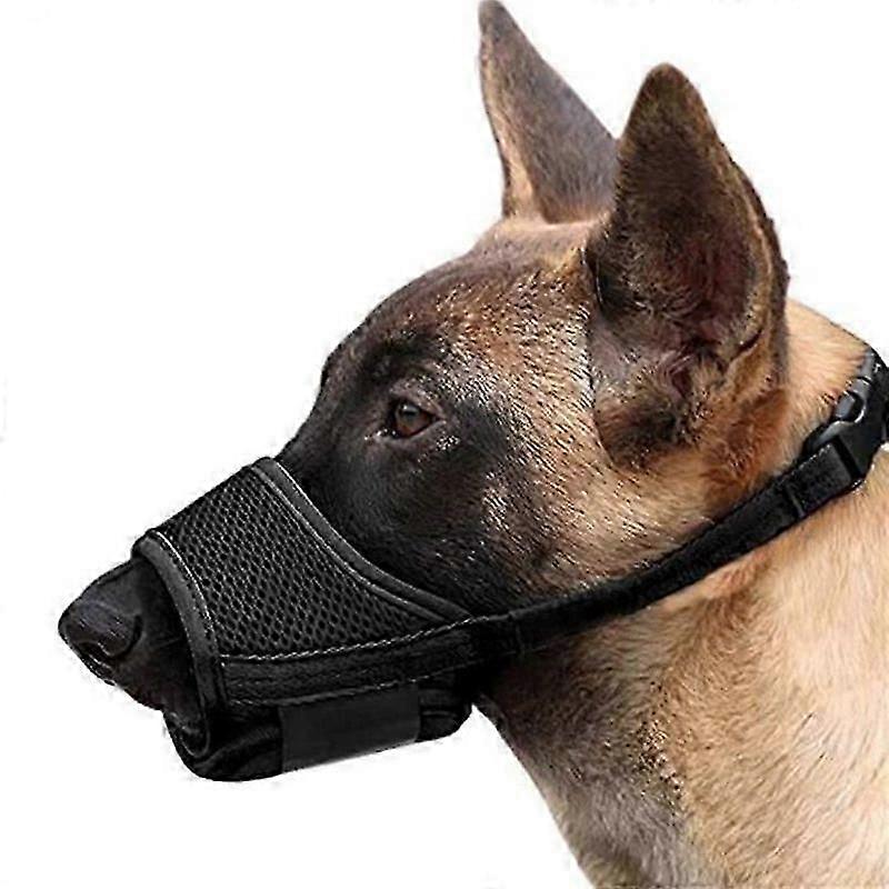 Dog Muzzle - LEYTN - Adjustable Breathable Nylon - Anti-Barking - Anti-Bite - Size L