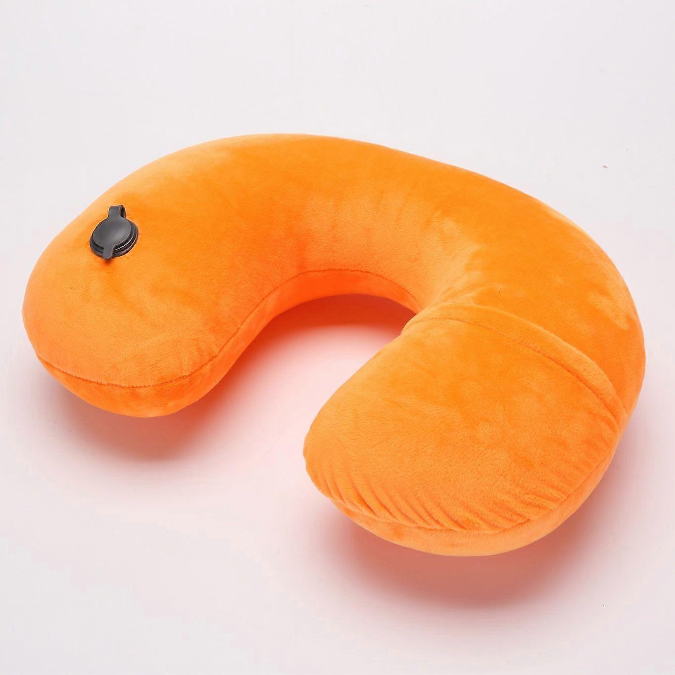 1 Pack Ultralight Inflatable Neck Pillow Orange