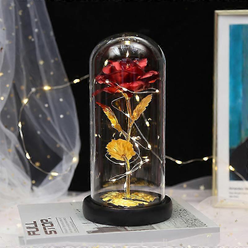 ガラスドームの永遠のバラの美しさと動物のローズキットは、女性のお母さんプレゼントのための人工花ローズギフトを導いた