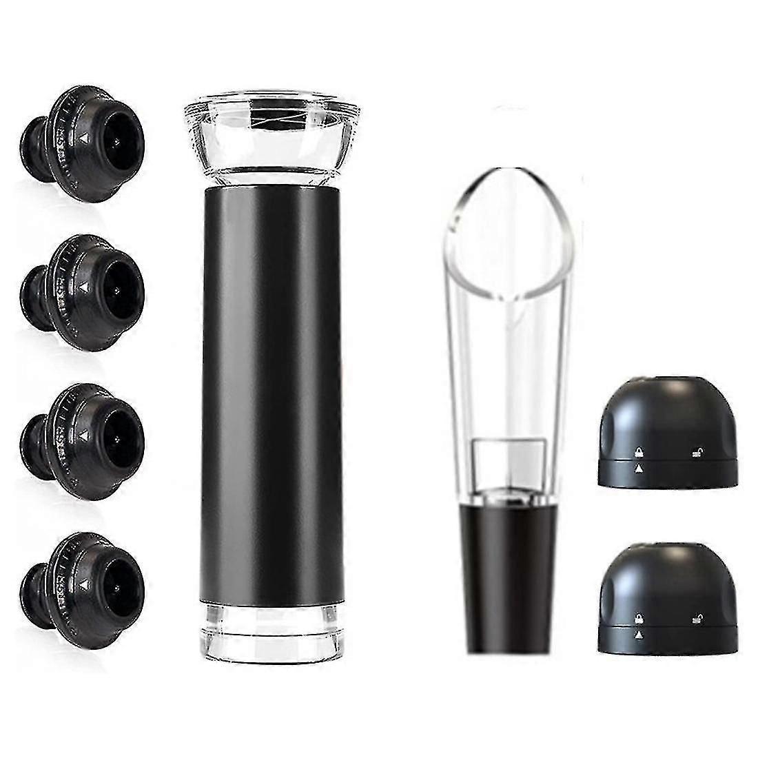 Wine Stopper,wine Saver Pump With 4 Wine Stoppers With Date Marker,champagne Stopper,reusable Bottl