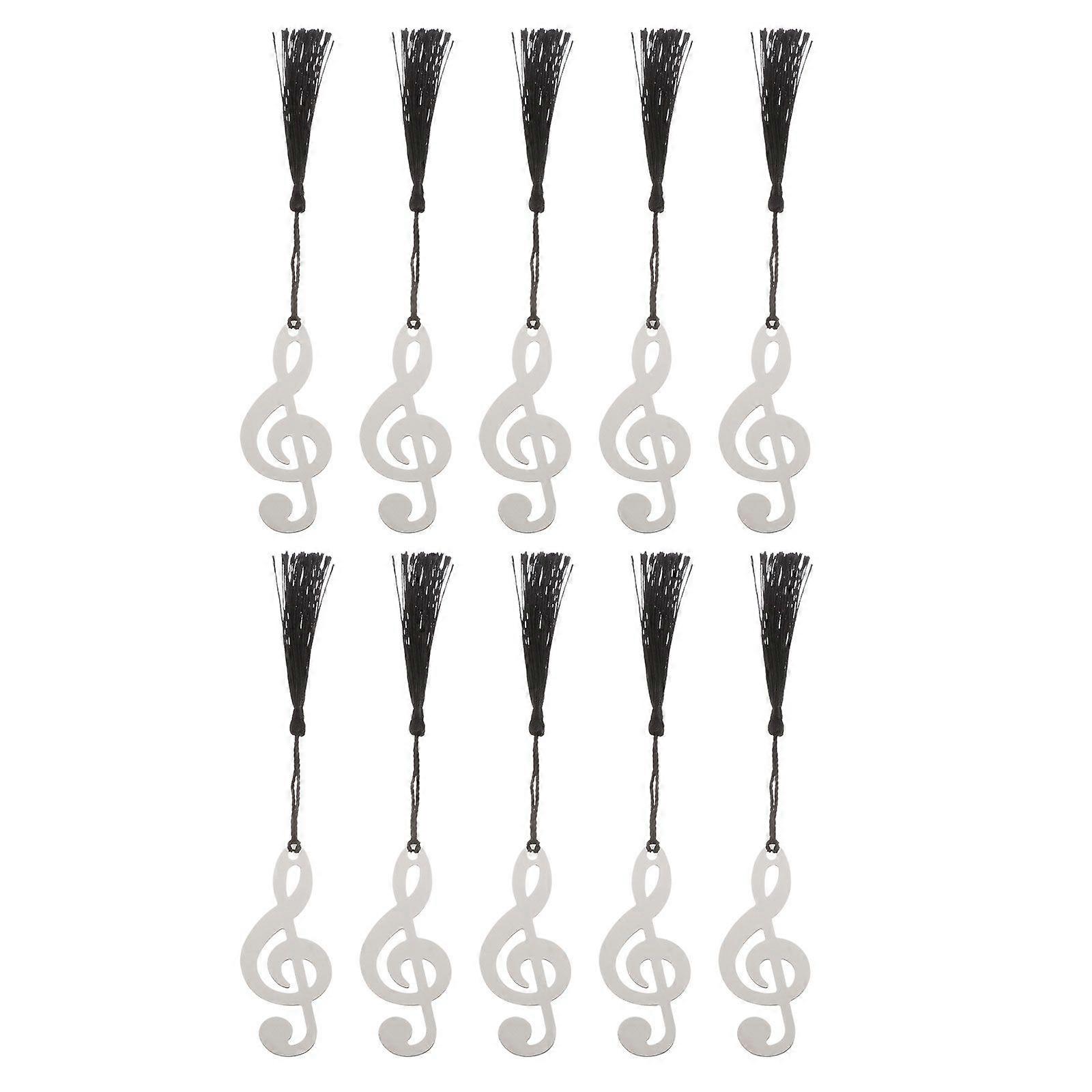 10pcs Creative Metal Bookmark Creative Music Note Bookmark Delicate Bookmark