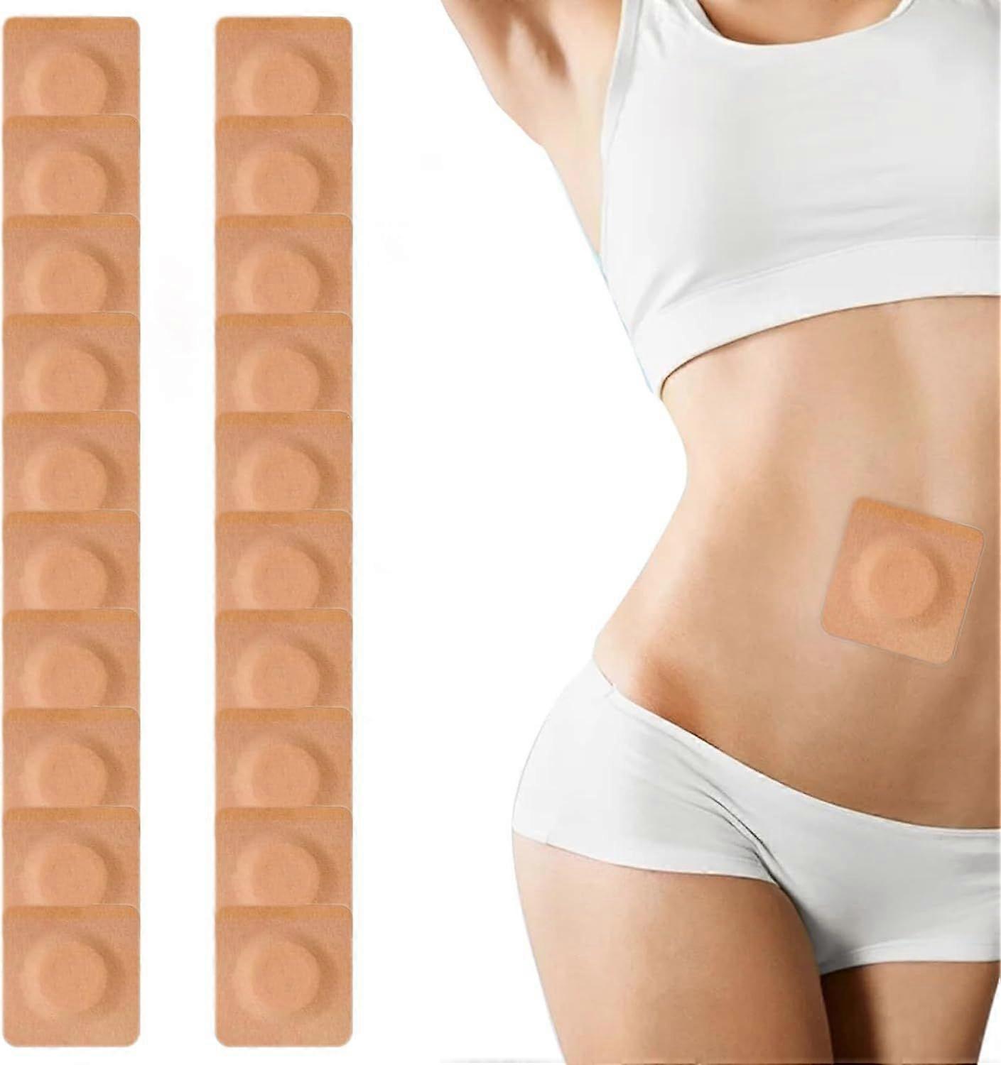 2025 Latest Model 20 Pcs Castor Oil Patch for Stomach, 2.7 X 2.7 Inches Stick on Wrap Pac