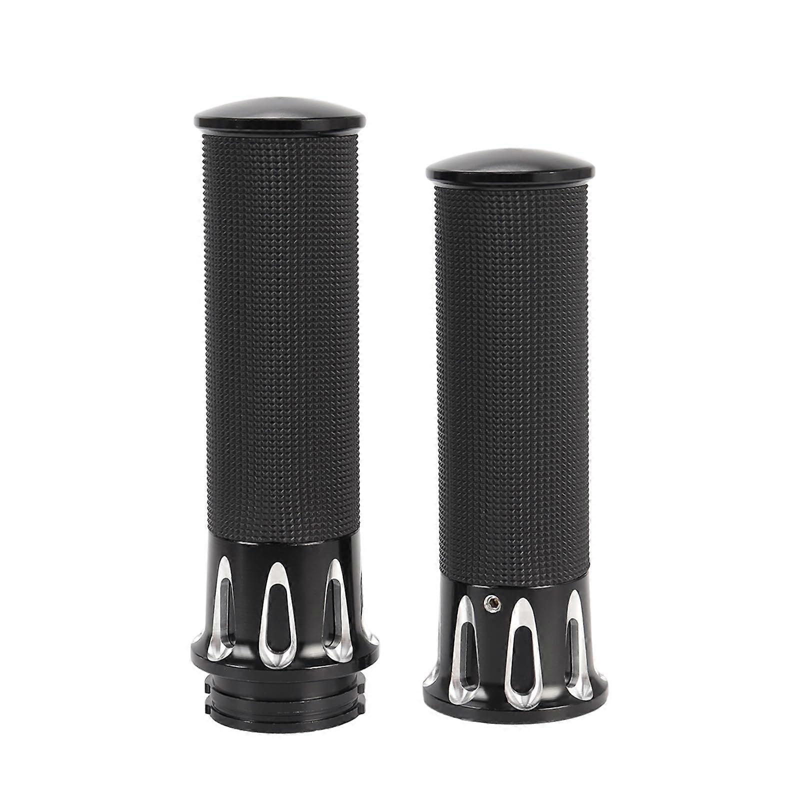 Motorcyle Handle Black CNC 1' 25mm Handlebar Hand Grips for Harley Sportster Touring Dyna Softail Custom Road King Street Glide (A)