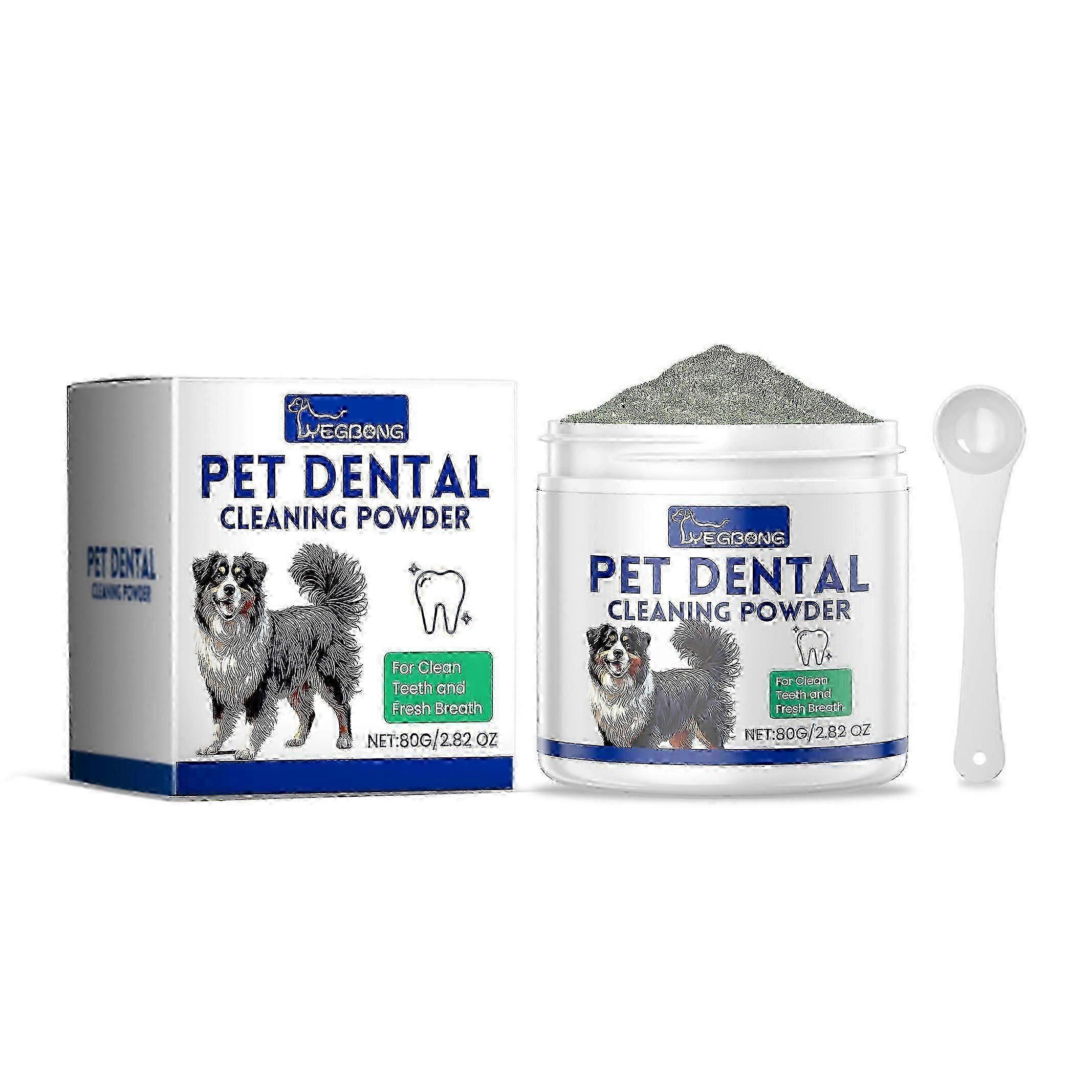 Poudre nettoyante pour dents de chien - Nettoie en douceur les taches de tartre et rafraîchit l'haleine