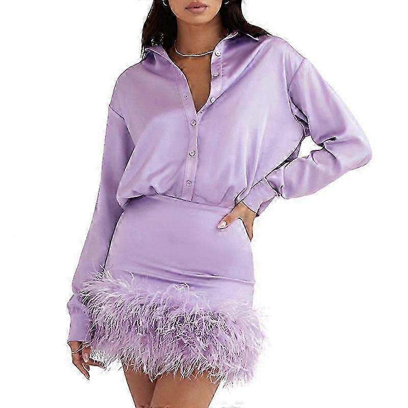 בגדי ריקוד חצאית מיני סט חצאית 2 חלקים בגזרת נוצה