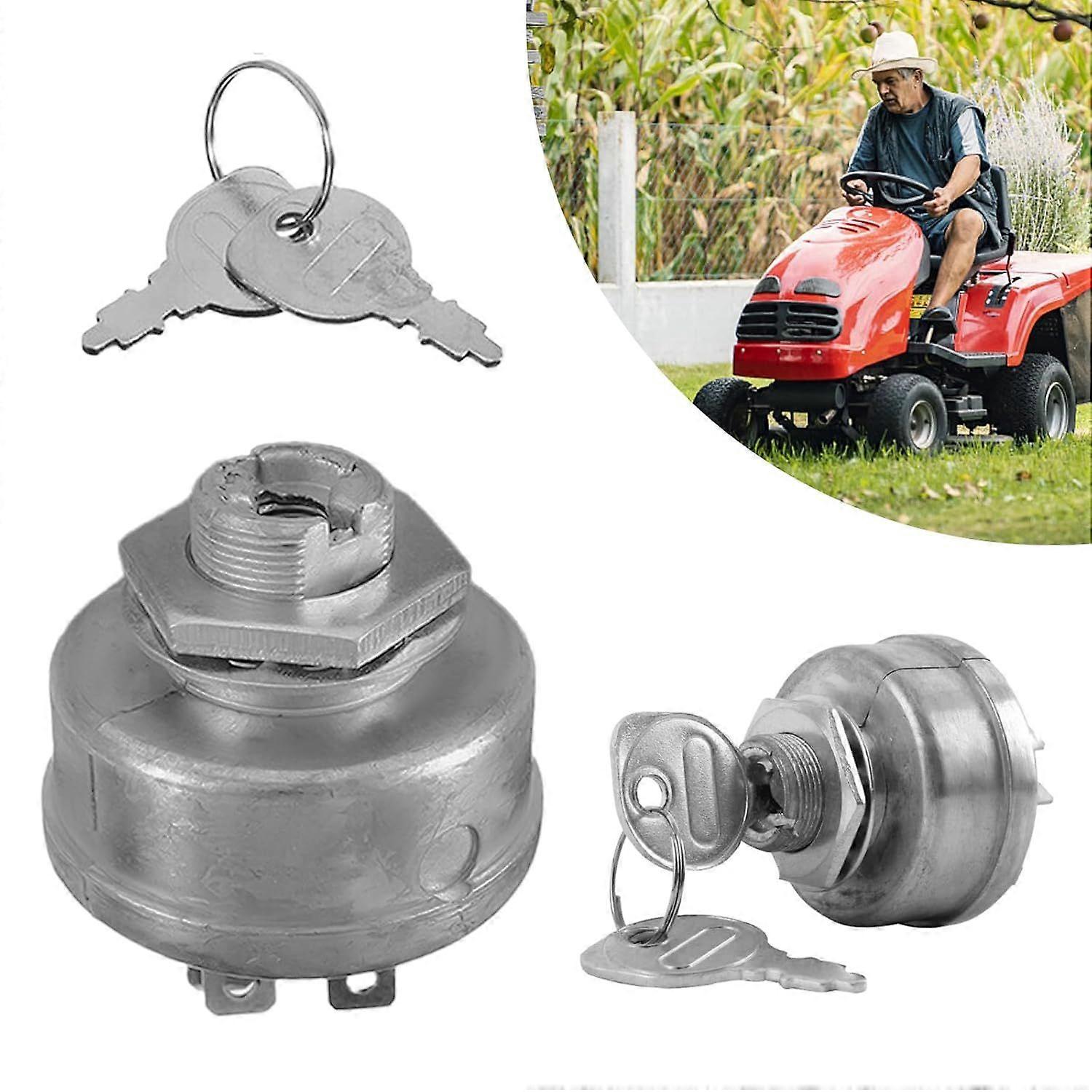 12v Universal Tractor Engine Start Switch, 5 Pin Key with 2 Keys, Starter Switch for Lawn Mower, Tractor