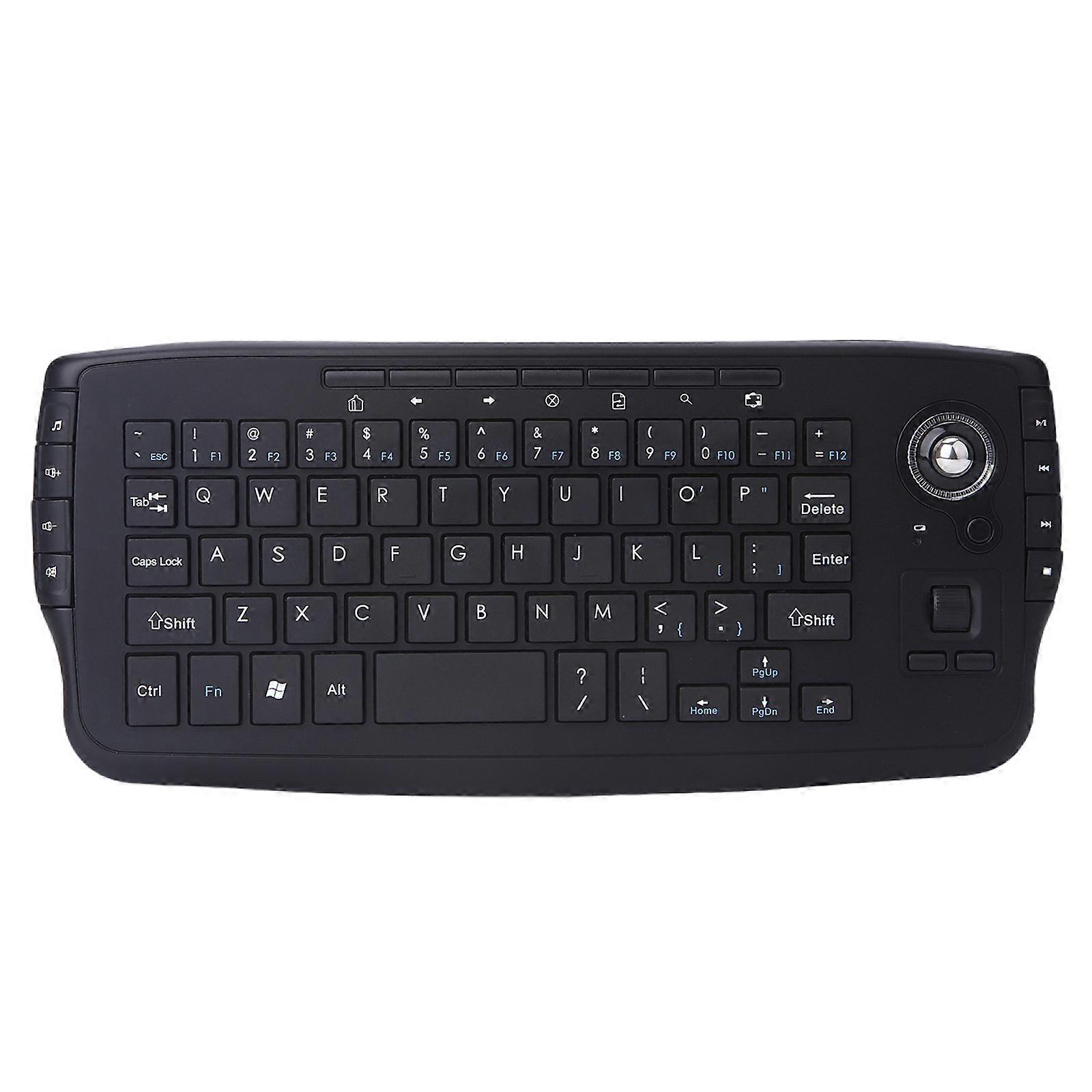 2.4G Wireless Keyboard and Trackball Mouse 2 in 1 with Backlit for Desktop Space Optimization