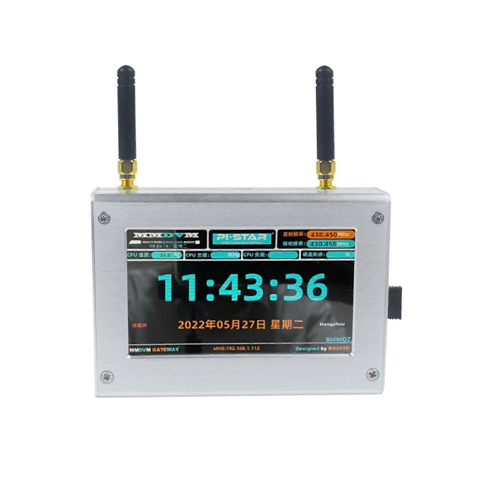 MMDVM Hotspots with Aluminum Housing Color Display Screen Support C4FM/DSTAR P25 3000mah Battery
