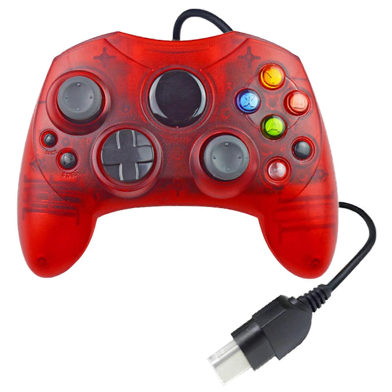 Game Controller Wide Platform Compatibility Corded Gamepad Accurate Motion Sensing Control Support Vibration for XB ONE Clear red