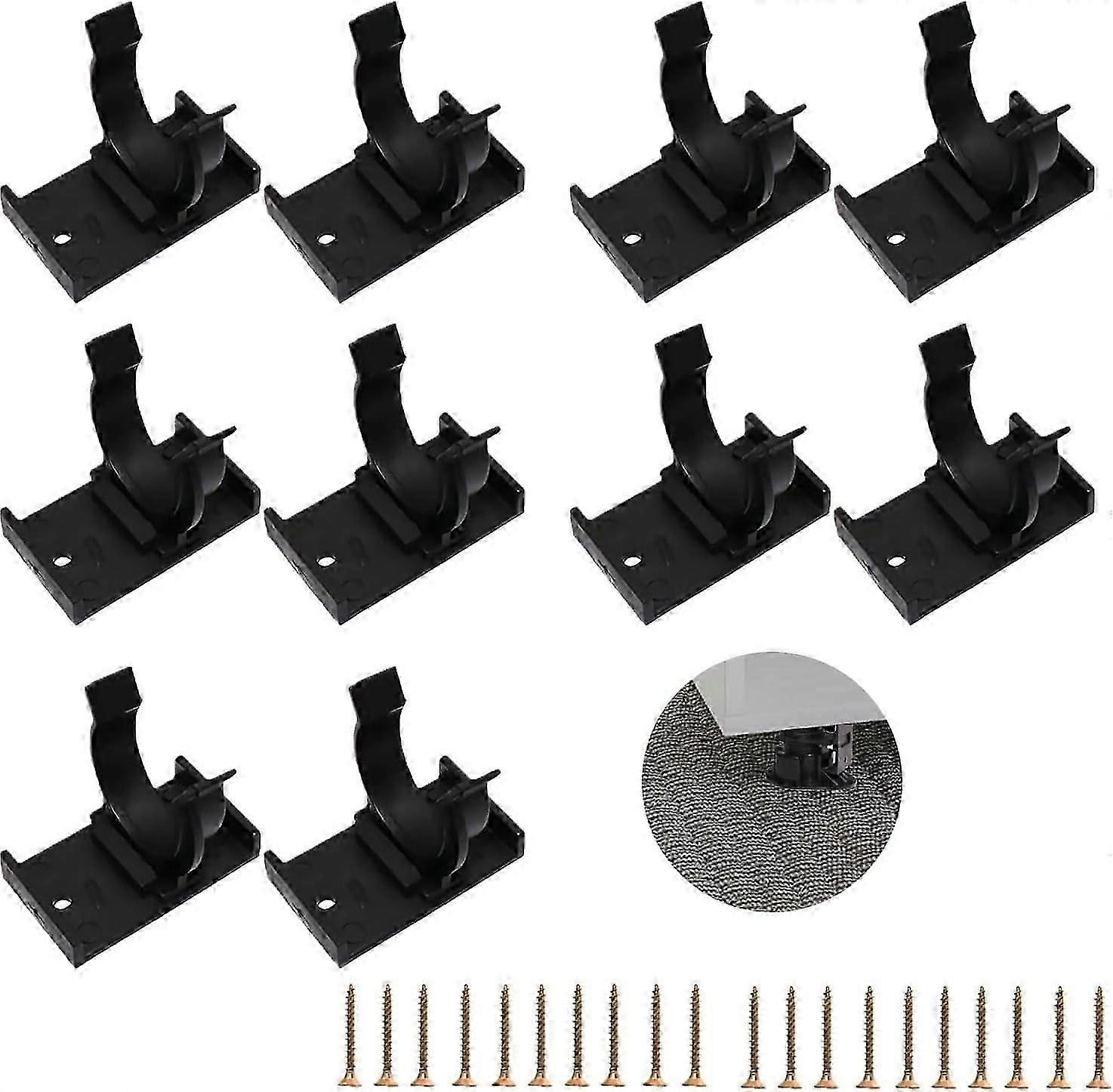 10 Pcs Plinth Clips - Durable Kickboard Clips With 20 Self-tapping Screws
