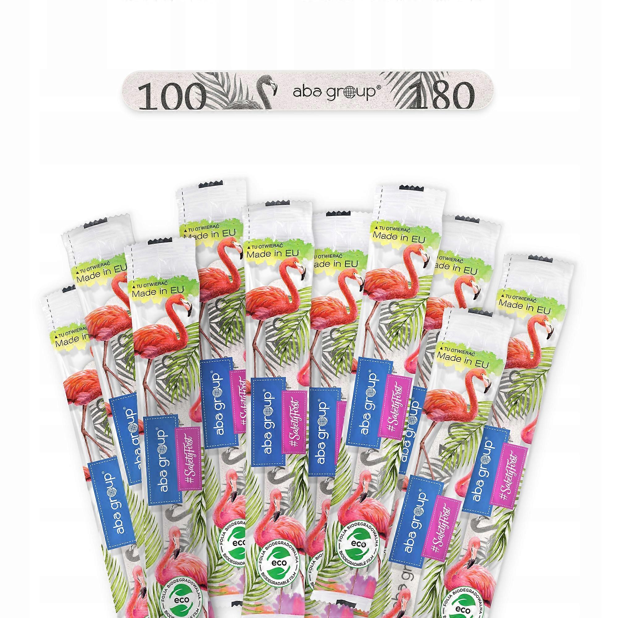 SAFE PACK of 10 pieces of FLAMING Aba Group nail files STRAIGHT 100/180 STANDARD
