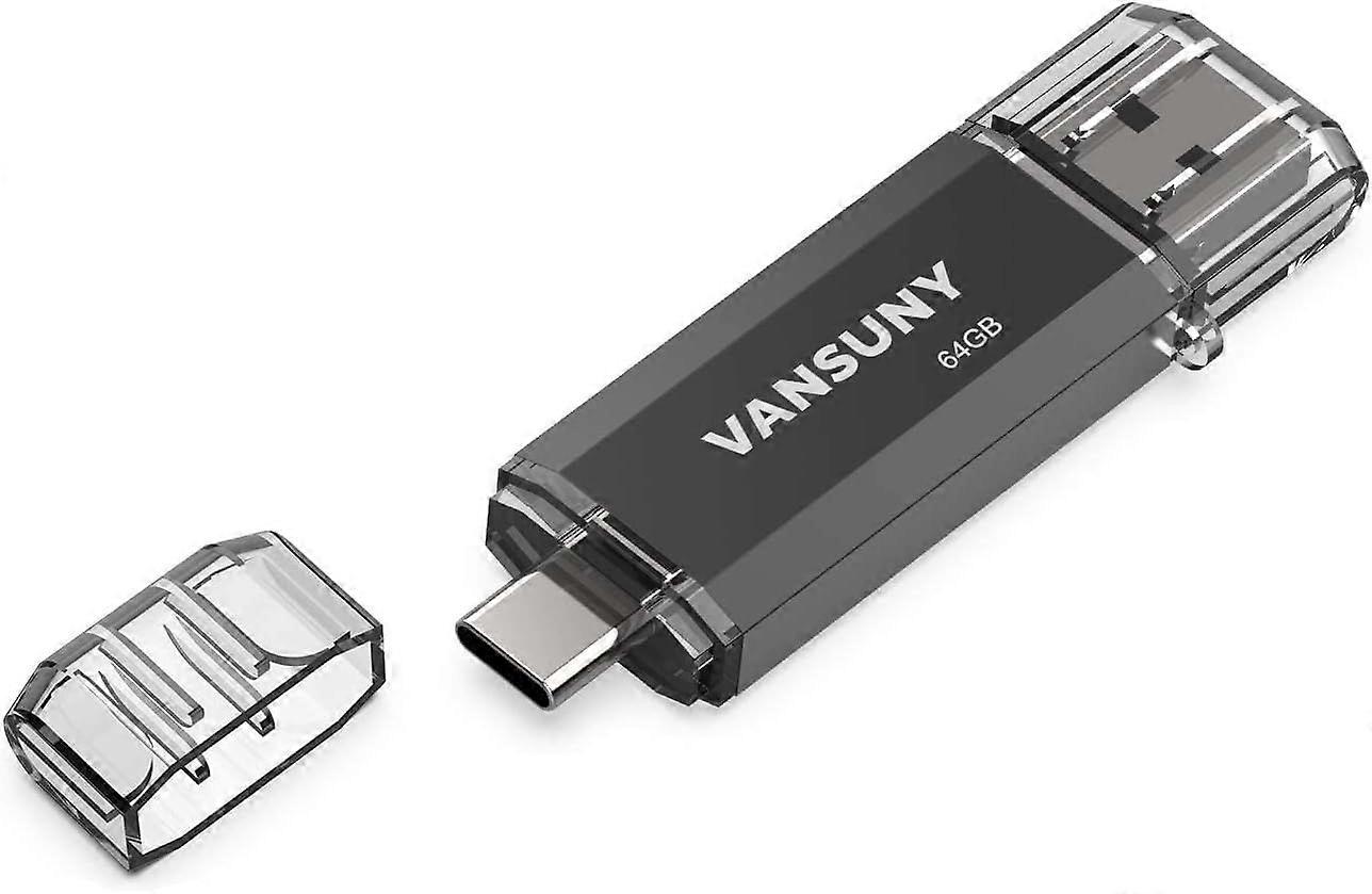 2025 Latest Model 64GB Type C Flash Drive 2 in 1 OTG USB 3.0 + USB C Memory