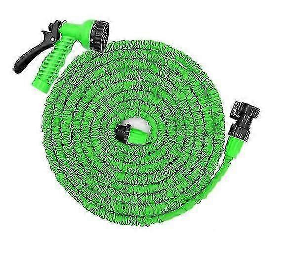 Tuyau d'arrosage extensible de 50 pieds avec buse à 7 fonctions - Vert