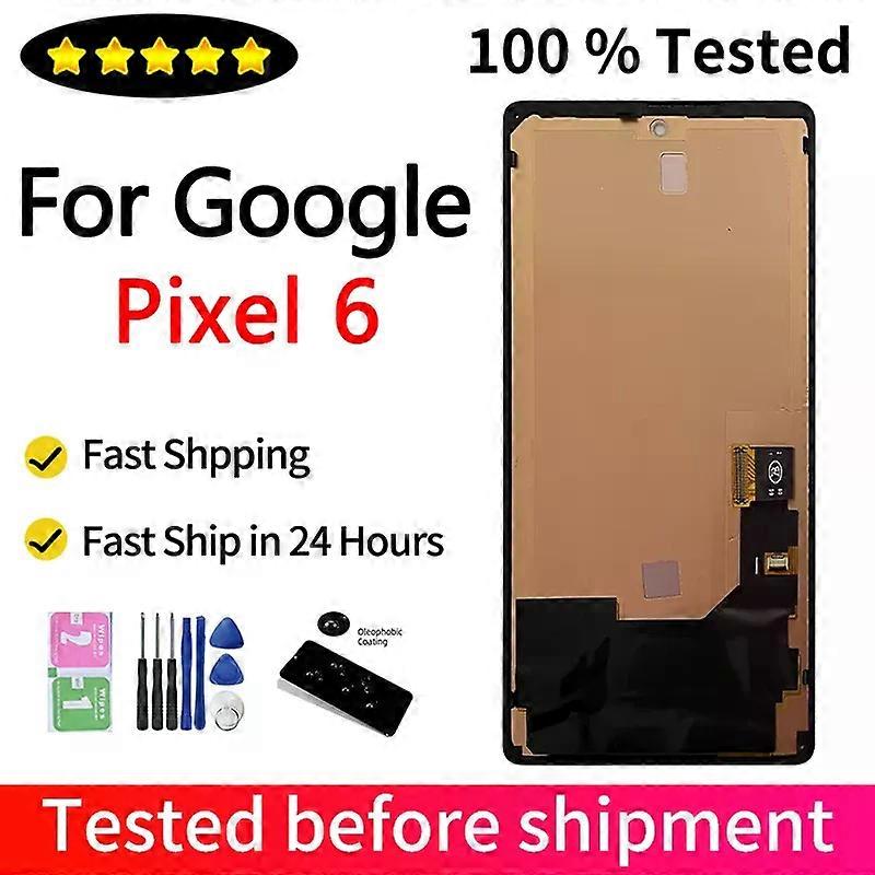 6.4 "Testé pour Google Pixel 6 LCD Pour Google Pixel 6 GB7N6 G9S9B16 G9S9B Écran LCD Écran tactile Numériseur Remplacement de l’ensemble
