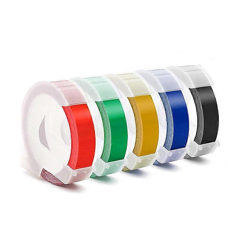 5 rolls of label tape, essential for office and study, classification and marking