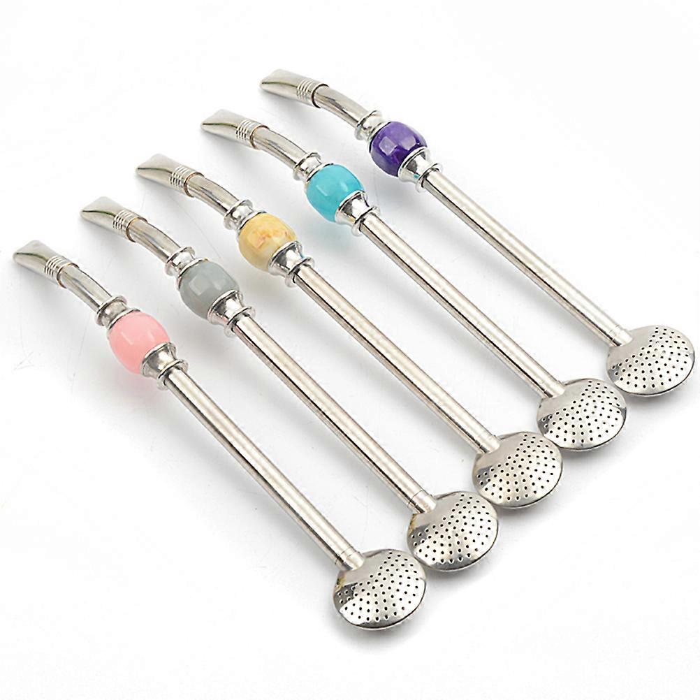 Ergonomic Bombilla Straw with Filter System for Various Beverages