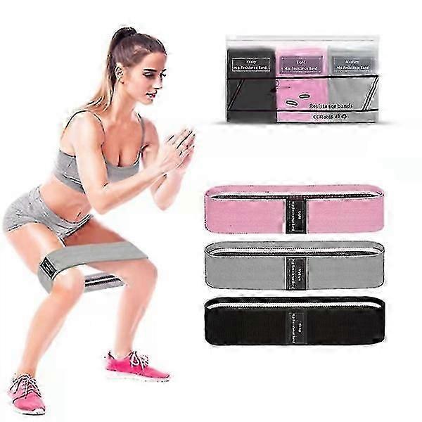 Resistance bands - Fabric exercise band set, 3 sets resistance level, non-slip fitness 2 -Sy