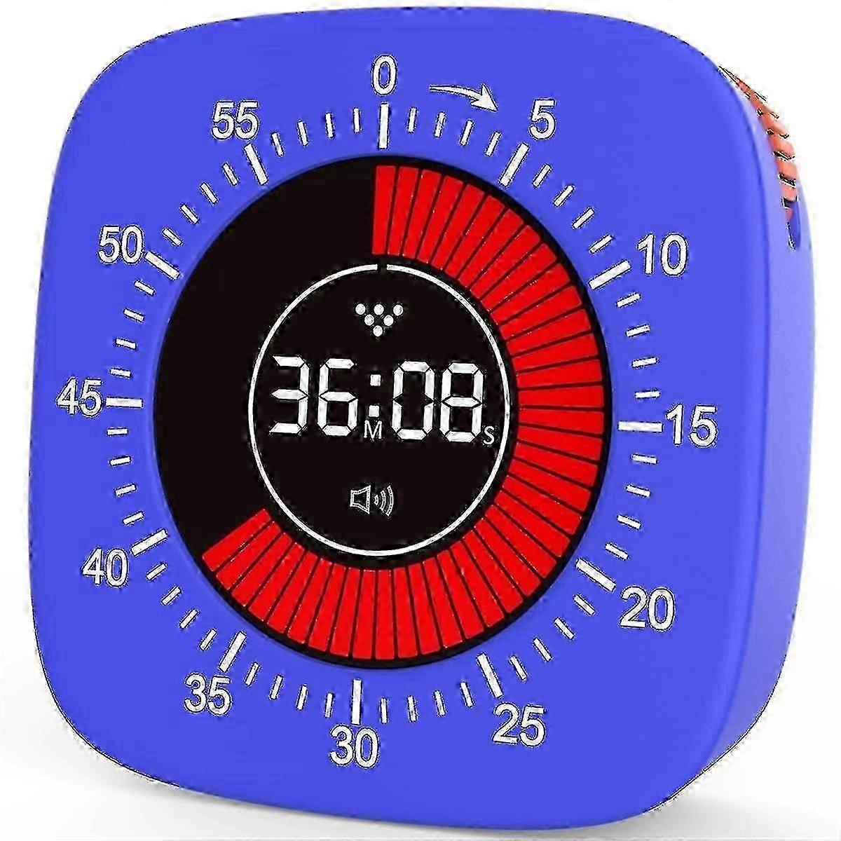 Kids Visual Timer 60-Min Silent Digital Countdown Clock for Study, Homework Focus Training Classroom & Home Desk