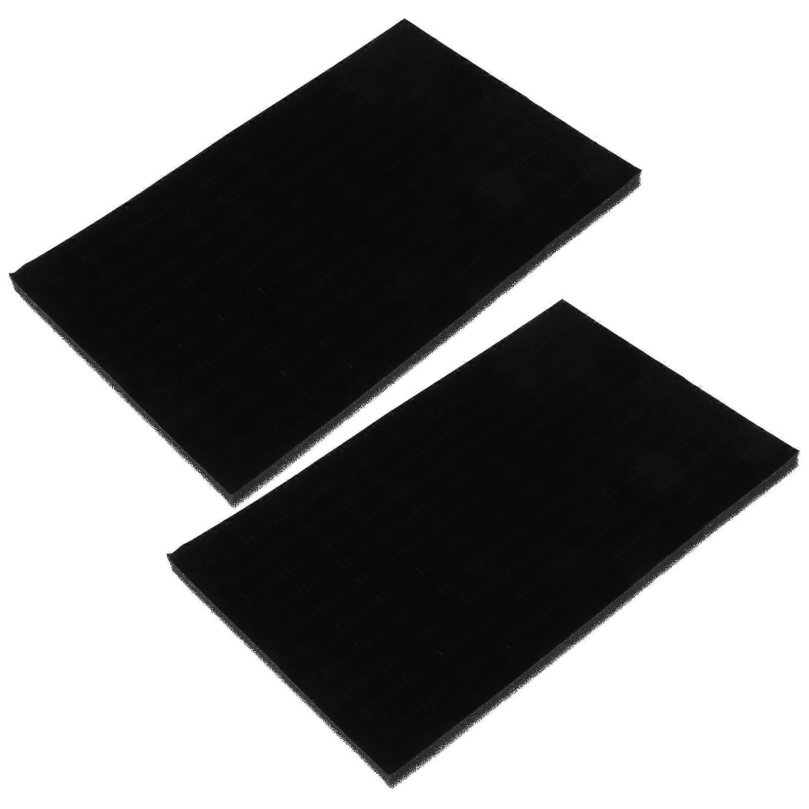 2pcs Jewelry Box Sponge Insert Liner for Rings & Earrings – Simple Cushion with Slots for Home, Shop Display & Organization