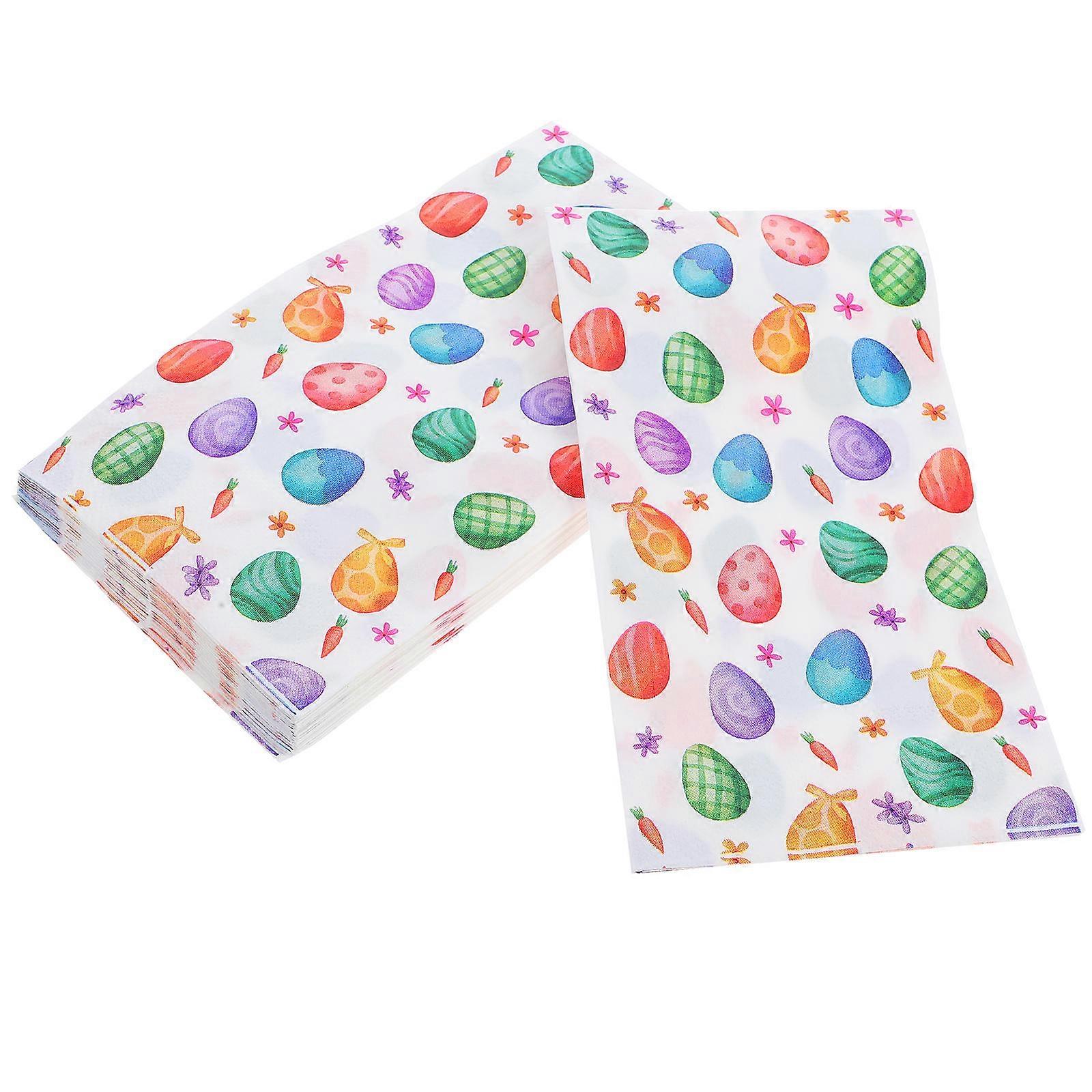 20pcs Easter Egg Party Napkins with Festive Prints – Versatile Tableware for Holiday Celebrations, Table Decorations and Easy Clean Up