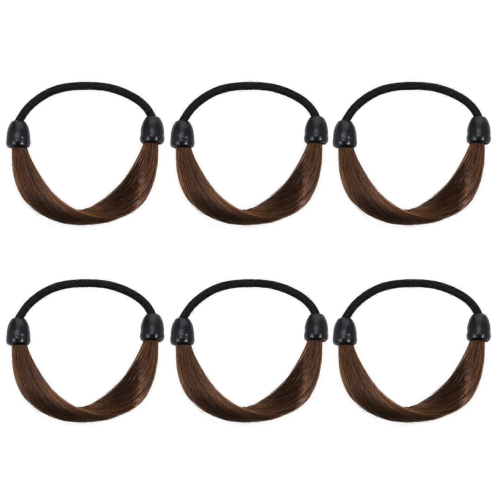 a polished and engaging product description based on your input:
**6PCS Elastic Hair Ties for Women – Faux Hair Bands, Durable Ponytail Holders
