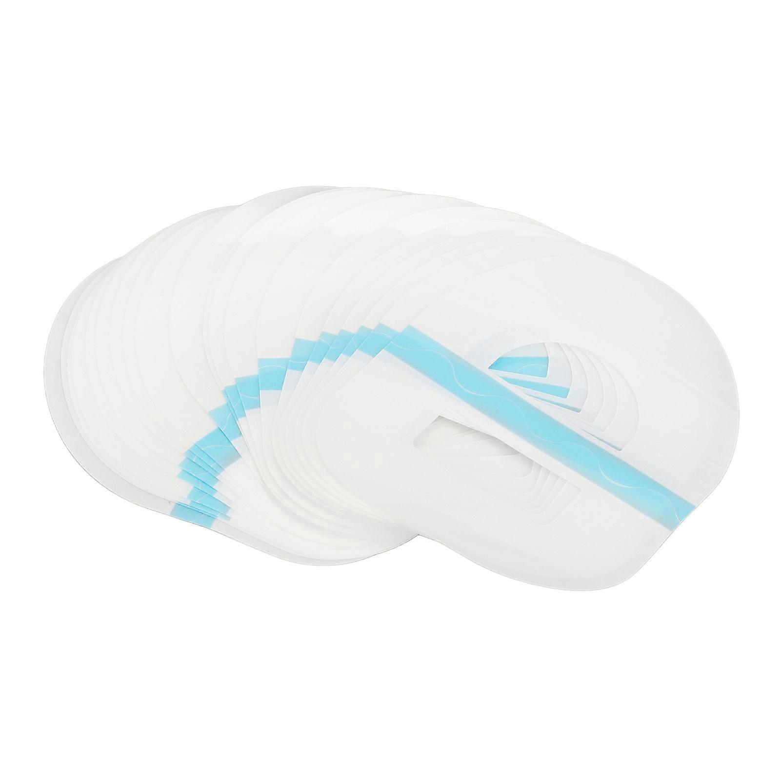 Pack of 20 pre-cut, anti-perspiration, waterproof, transparent adhesive patches for sensors and probes