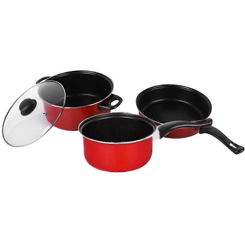 Non Stick 3 Piece Cookware Set – Frying Pan, Soup Pot & Milk Pan for Home Use – Ideal Gift for Housewives