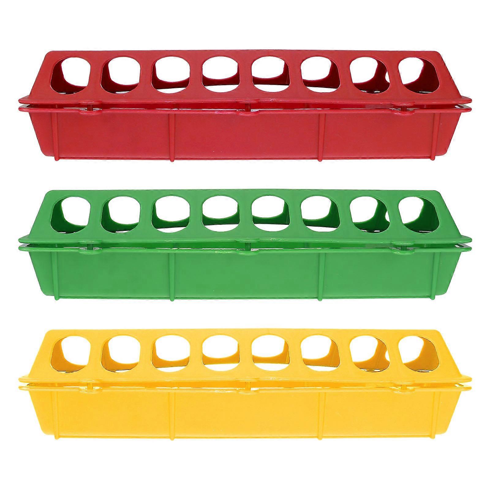 3pcs Durable Poultry Feeder Bowls for Parrots, Pigeons & Chickens – Safe, Healthy Design, Easy Refill & Waste Prevention for Bird Lovers