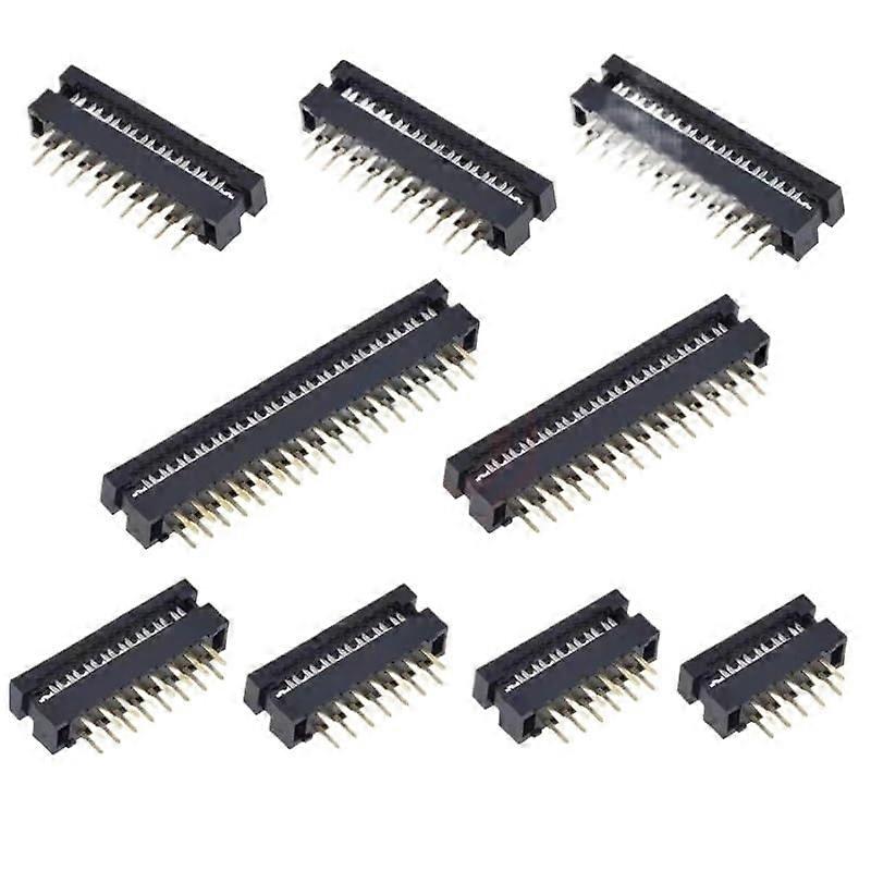 10pcs 2.54 mm FD6/8/10/16/20/30/40/50 Pin Male IDC Socket Connector for 1.27 mm Flat Ribbon Cable Wire FD Crimping Line Head (2X13 26P)