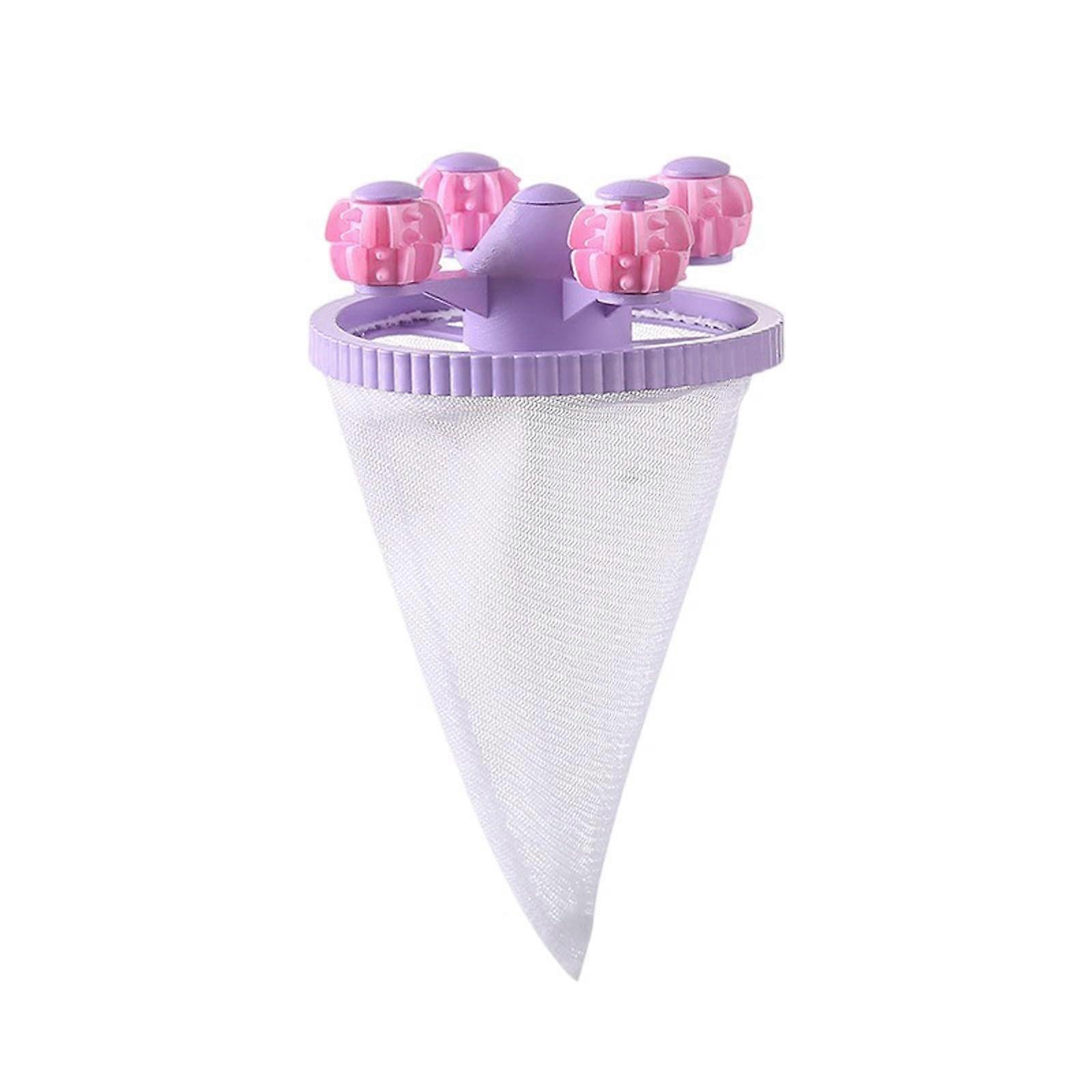 Filter Bag For Washing Machines Hair Remover, Reusable Mesh Lint Catcher, Stops Lint, Universal Size Purple