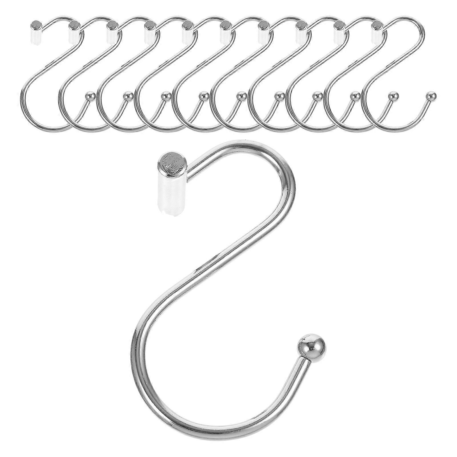 24PCS Iron Shower Curtain Hooks for Bathroom Drapes – Sleek Design, Easy Installation, Space Saving Holders for Home and Commercial Use