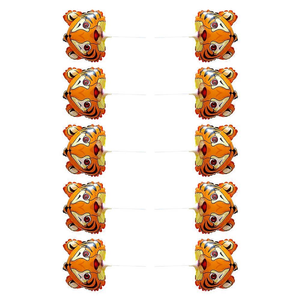 بالونات منقوشة بالونات رأس النمر الاحتفال برأس العوام الجديد لون متنوع 10 قطع