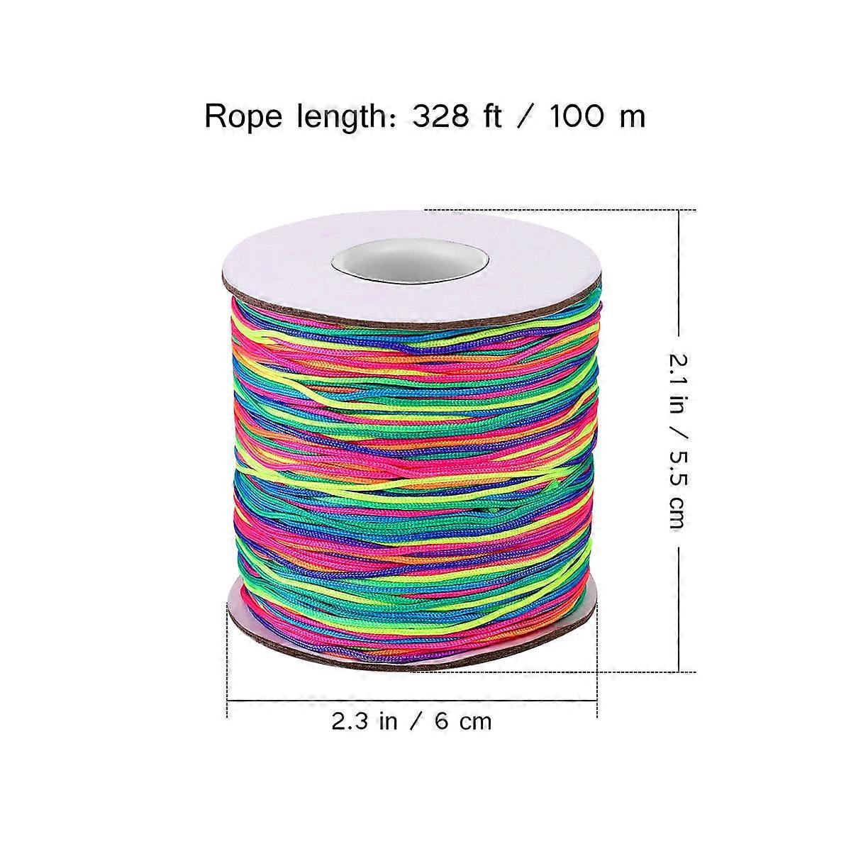 Bead Stringing Multicolor Macrame Cord Bracelet Making Necklace Creation Flexible Polyester String For Diy Projects 1Pcs