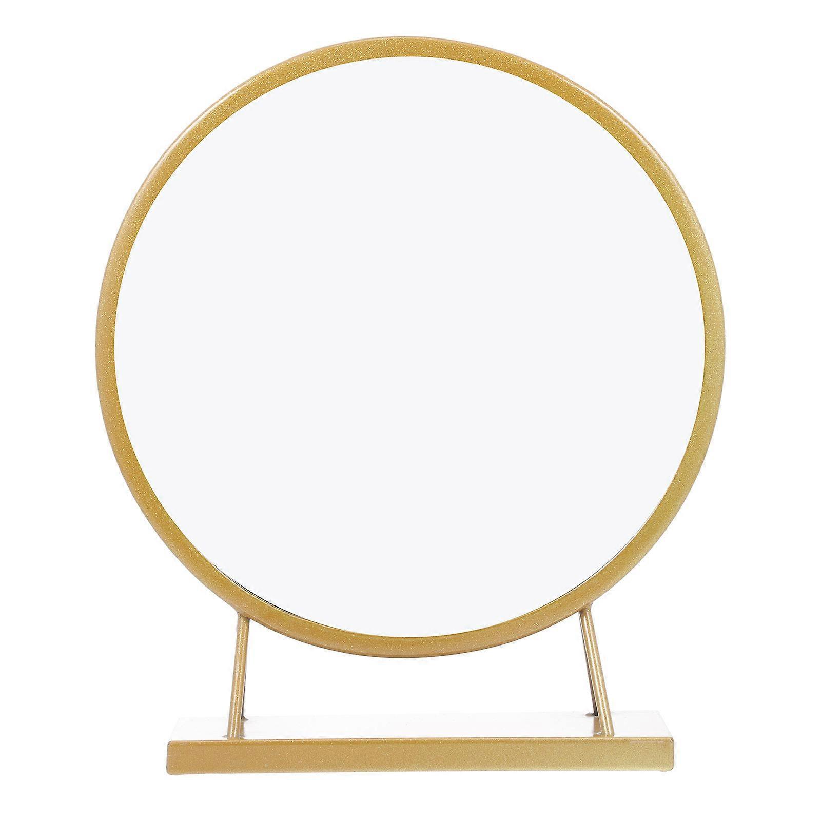 Elegant Round Decorative Makeup Mirror for Desk, Bathroom and Dressing Table   Stylish Cosmetics Mirror for Makeup Application and Home Decor