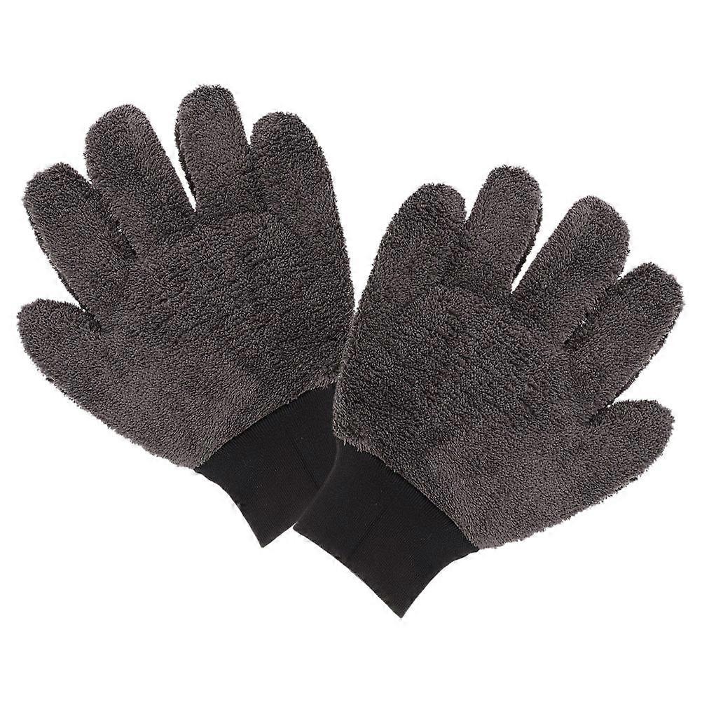 Car Wash Mitt Glove Reusable Dusting Gloves For Cars Grey 28.50X22.00X2.30CM Dust Cleaning 1Pair