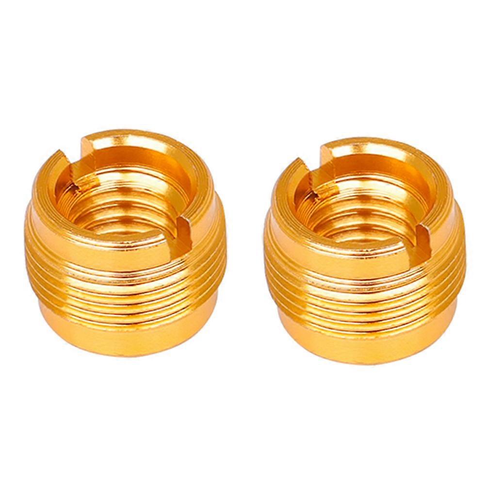 2pcs Microphone Clip Holder Adapter Gold Mic Stand Conversion Screw Lightweight Mount Durable Secure Attachment
