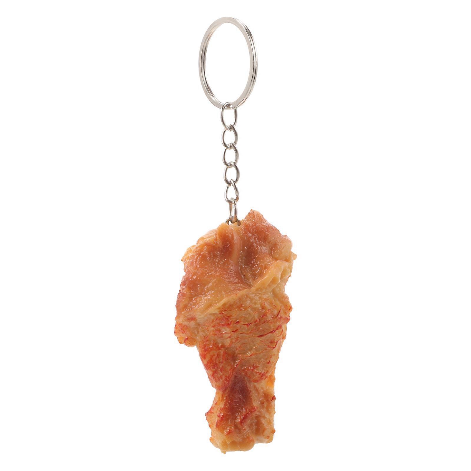 Realistic Chicken Leg Keychain Pendant for Durable Bag, Purse, and Backpack Decoration – Creative Multipurpose Keyring Accessory for Car Keys and