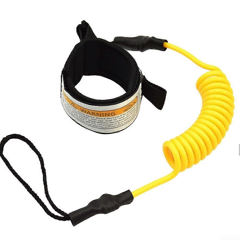 Wrapped hand rope for paddleboard and surfboard, 1.5 m, easytouse design (yellow)