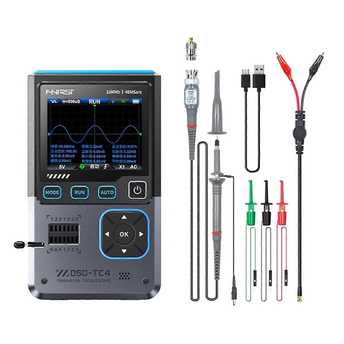 -TC4 3 in 1 Digital Oscilloscope 10MHz 48Ms/S Transistor Tester Electronics Component Tester USB C