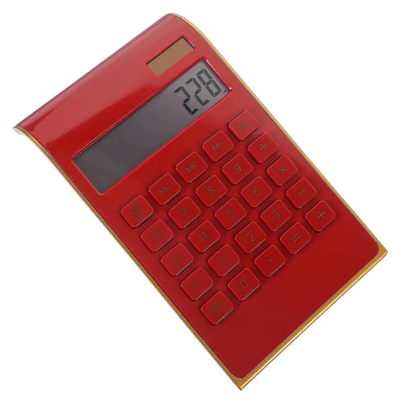 Portable Solar Calculator with Tilted LCD Display for Students and Office Use – Multi Functional Decorative Calculator for Basic Math Operations