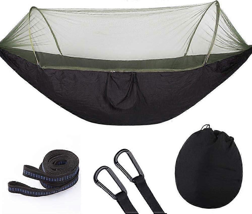 Hammock Mosquito Net For Outdoor Camping And Hiking, Lightweight Portable Nylon Hammock, Black, Unit Size