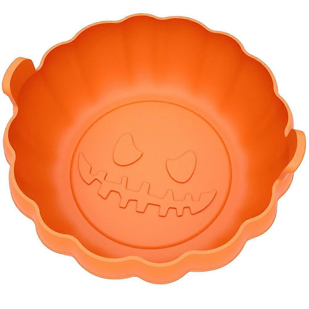 Airfryer Liner Air Fryer Baking Pot For Home Cooks Orange 20X20X8CM Non-stick 1 Piece
