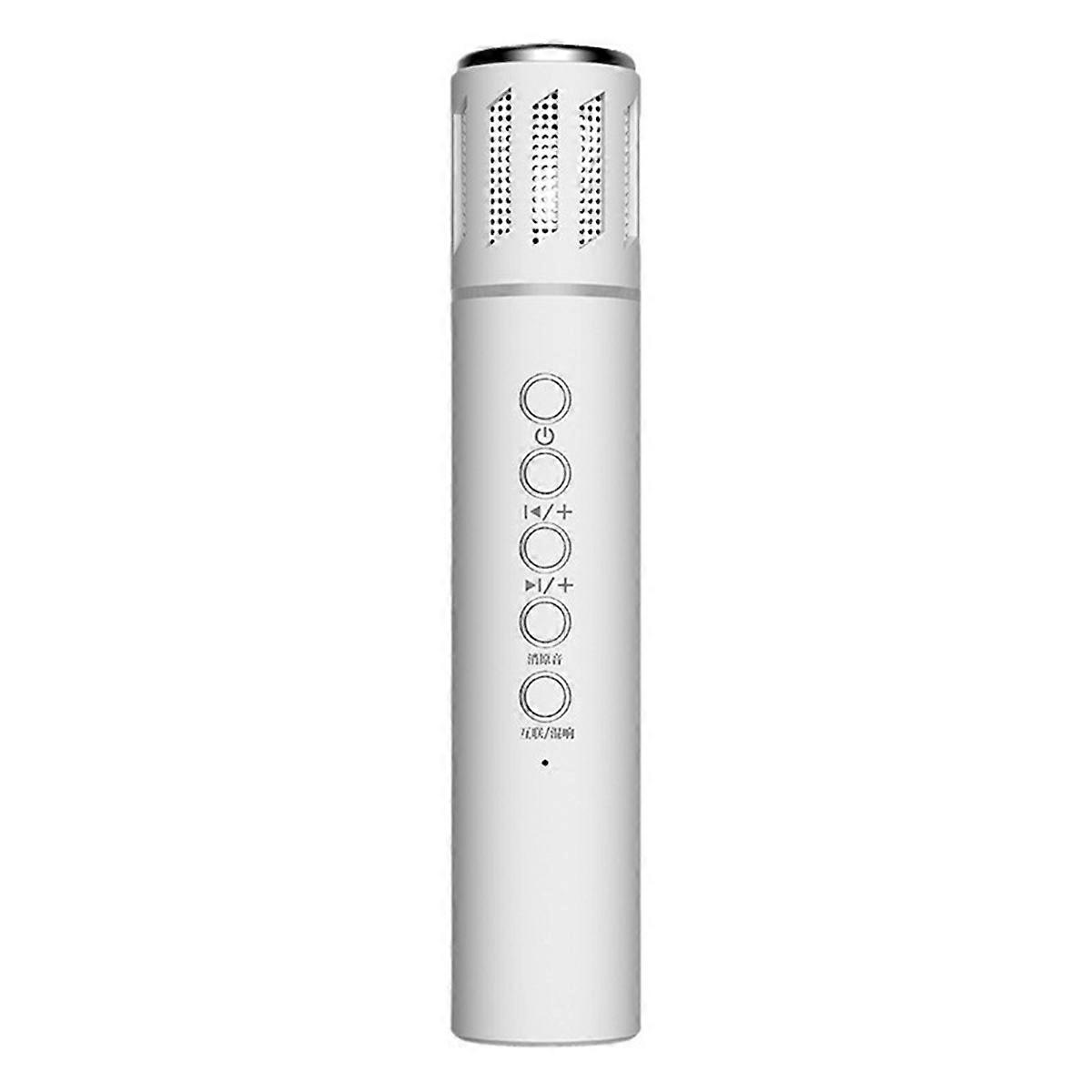 Wireless Bluetooth Portable Hand-Held Microphone Noise Reduction Colorful Light Karaoke for Home KTV Audio Conference A